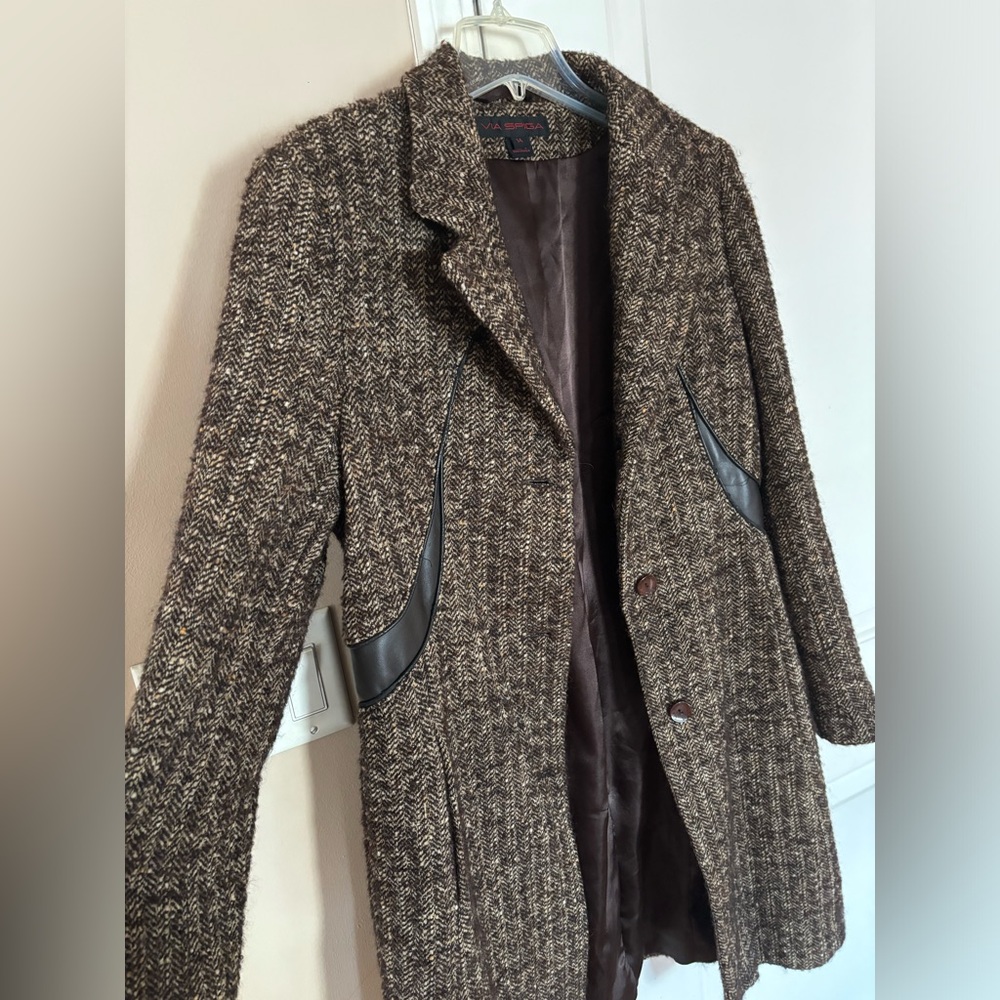 Brown Wool Coat - image 4